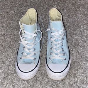 ✰light blue high top Converse✰